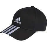 Adidas Baseball 3-Streifen Cotton Twill Baseball Kappe Black / White Erwachsene (L/XL)