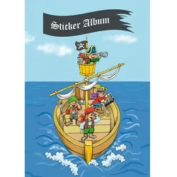 HERMA Sticker Sammelalbum für Kids, A5, "Piratenabenteuer", 6 Seiten, blanko