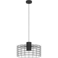 EGLO Pendelleuchte Milligan 1-flammig Ø 48 cm Schwarz-Weiß