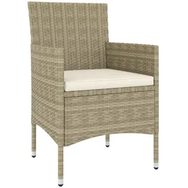 vidaXL 5-tlg. Garten-Lounge-Set Poly Rattan Beige