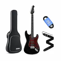 Donner DST-200 E-Gitarre Set 39 Zoll HSS ST Ritter-Schwar inkl. Tasche