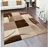 Paco Home Designer Teppich mit Konturenschnitt Karo Muster Braun Beige, Grösse:300x400 cm
