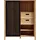 Forte Highboard 103,4 x 129,9 x 40,2 cm Mauvella Eiche / Schwarz