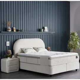 pointhome Boxspringbett Set 160 x 200 H3/H4, Bohembedd Bett-Set ohne oder mit Nachttischen, 5-lagige Taschenfederkern-Matratze mit topper, Höhe 32 cm