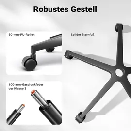Wiltec Ergonomischer Bürostuhl Netzstoff