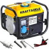 KRAFT&DELE | Benzingenerator, 1200W, 12/230V, 2kM, Notstromaggregat, Stromerzeuger, Stromaggregat mit Ölstandsanzeige