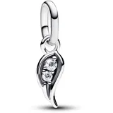 Pandora ME Funkelnder Engelsflügel Mini-Charm-Anhänger 793041C01 Anhänger Silber mit Cubik Zirkonia, Kompatibel ME und Moments Armbändern,