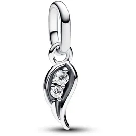 Pandora ME Funkelnder Engelsflügel Mini-Charm-Anhänger 793041C01 Anhänger Silber mit Cubik Zirkonia, Kompatibel ME und Moments Armbändern,