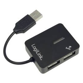 Logilink UA0139 4 Port USB 2.0-Hub Schwarz