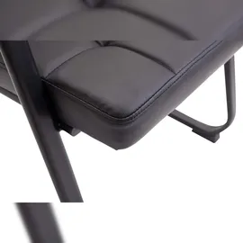 CLP 2er Set Besucherstühle Canada B Kunstleder schwarz