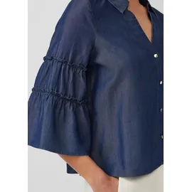 s.Oliver Lyocell-Bluse mit ausgestellten 3/4-Ärmeln Blau 42