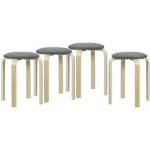 Homcom Esszimmerhocker Holzwerkstoff, Polyester