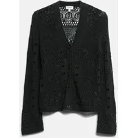 s.Oliver Ajour-Strickjacke Schwarz M