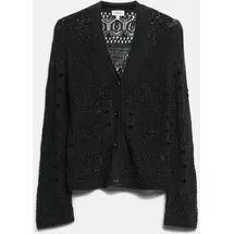 s.Oliver Ajour-Strickjacke Schwarz M