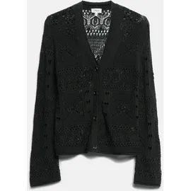 s.Oliver Ajour-Strickjacke Schwarz M