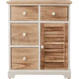 Mobili Rebecca Kommode 70 x 60 x 30 cm Braun / Weiß