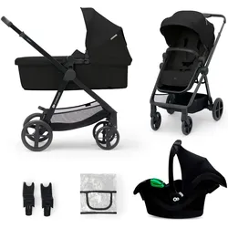 Kombi-Kinderwagen KINDERKRAFT "NEWLY 3IN1 MINK PRO", Baby, classic schwarz, Kinderwagen