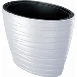 ZANVIC Labyrinth Oval Pflanzgefäss mit 56L Weiss Kunststoff Labyrinth 58,5X38,5X42,3 cm
