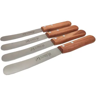 4 Solinger Buckelsmesser Kirsche Herder Solingen Frühstücksmesser Brötchenmesser Buttermesser 21,5 cm Spezialstahl 1,5mm stark rostfrei echter Handabzug