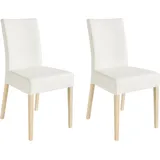 Home affaire 4-Fußstuhl Umag (Set, 2 St), Sitz und Rücken gepolstert weiß