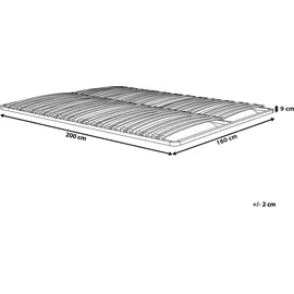 Beliani Lattenrahmen für Betten 160 x 200 cm Schwarz 48 Leisten aus Stahl/ Pappelholz/ Kunststoff Geeignet für alle Matratzenarten Modern
