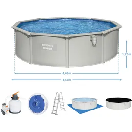 BESTWAY Hydrium Set 460 x 120 cm granitgrau inkl. Sandfilter (5-tlg.)