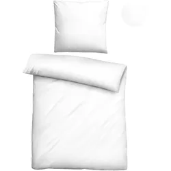 Bettwäsche BIBERNA "0470500", weiß, B/L: 135cm x 200cm, , Lyocell, B/L: 80cm x 80cm, Lyocell, Obermaterial: 100% Lyocell (TENCEL), Bettwäsche, natürlicher Rohstoff, schnelltrocknend, angenehm weich, atmungsaktiv