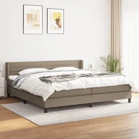 vidaXL Boxspringbett mit Matratze Taupe 200x200 cm Stoff - Taupe