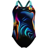 Speedo Digital Placement Powerback Badeanzug - Arctic Glass - 11-12 Jahre