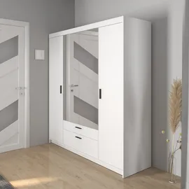 masseno Drehtürenschrank ELENORA 176,3 x 190,5 x 53 cm Weiß