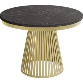 WFL GROUP Naro Ø 100 cm Schwarz/Gold