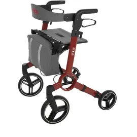 Antar Aluminium Rollator Antar faltbar mit Sitz rot