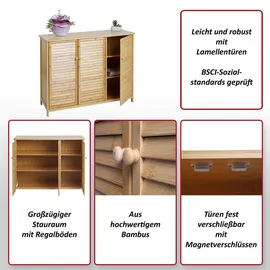 MCW Badezimmerschrank B18 97 x 81 x 34 cm Braun/Bambus