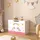 [en.casa] Spielzeugkiste Oleiros 40 x 60 x 30 cm 1-tlg. Weiß/Lila/Rosa