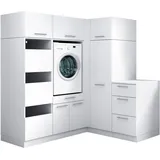 laundreezy Mehrzweckschrank-Set 186 x 200 x 68 cm Weiß