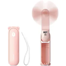 JISULIFE Handventilator 3-in-1 Rosa