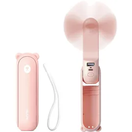 JISULIFE Handventilator 3-in-1 Rosa