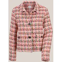 Madeleine Kurzer Strukturblazer mit Hemdkragen in puderrosé multicolor), | Gr.: 48