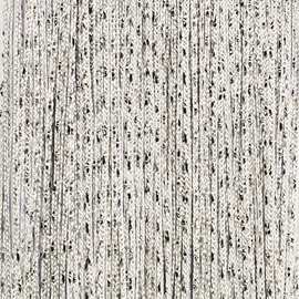 Wometo Fadenvorhang, 90x245 Oeko-Tex®, weiß Silber glänzend kürzbar