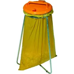 Abfallsammler 1x 120 l Stationär mit Deckel, gelb - gelb