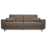 VitaliSpa Schlafsofa York Webstoff braun