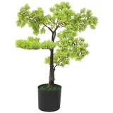 vidaXL Künstlicher Bonsai Zypresse mit Topf 60 cm Grün