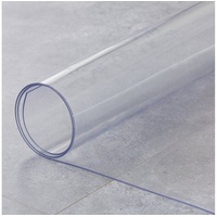 HOOZ Tischdecke transparent und abwischbar 1,5 mm dick schützende Tischfolie (Packung 1-tlg, 130 x 70 x 0,15 cm), rechteckig weiß