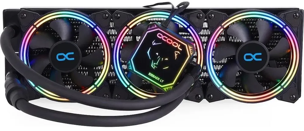 Alphacool Eisbaer Aurora LT360 CPU Digital RGB Komplett-Wasserkühlung, CPU Wasserkühler, Schwarz