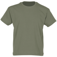 KIDS ORIGINAL T - leichtes Rundhalsausschnitt T-Shirt für Kinder in versch. Farben und Größen, oliv, 140