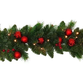 NÄVE LED-Girlande Noel Ø 25 cm grün/rot