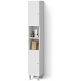 livinity Fucino Hochschrank 30 x 190 cm Weiß Spanplatte