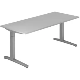 Hammerbacher Schreibtisch VXB19 Grau / Silber