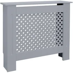 ML-Design Heizungsverkleidung Grau Wabenmuster 78x19x82 cm Heizungsabdeckung