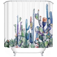 Fgolphd Duschvorhang grün 180x200 120x200 180x180 200x240 Textil Blätter Bunt Pink Blau,100% Polyester,Shower Curtains Wasserdicht (200 x 240 cm,6)